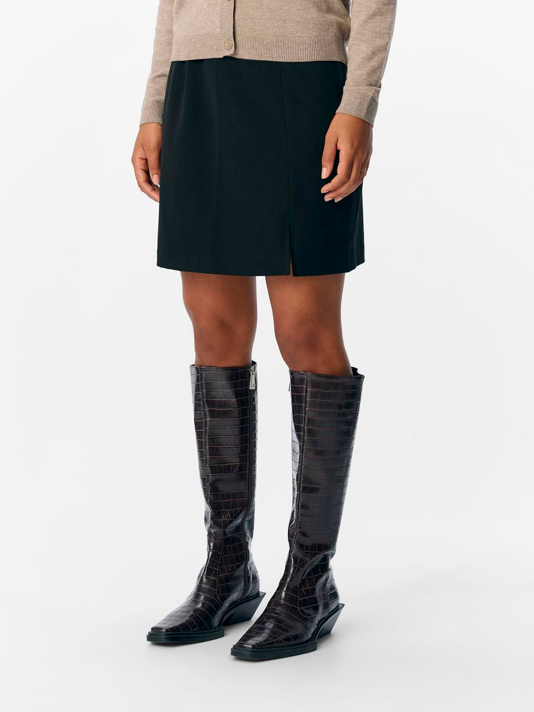 Objlisa Mw Mini Skirt Noos Sort