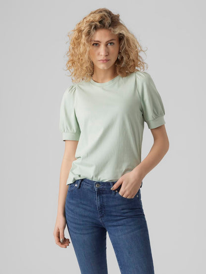 Awkerry 2/4 O-Neck Top Noos Grønn