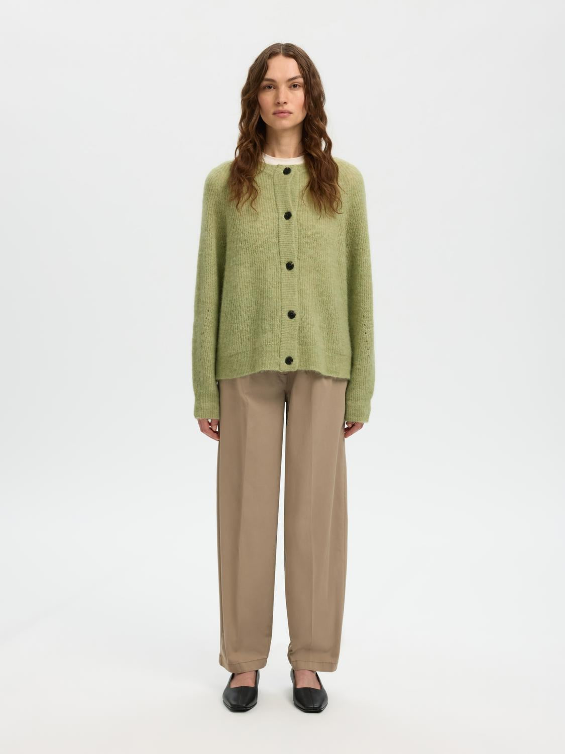 Slwlulu Ls Knit Short Cardigan Noos Grønn