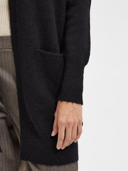 SLFLULU NEW LS KNIT LONG CARDIGAN B NOOS Sort