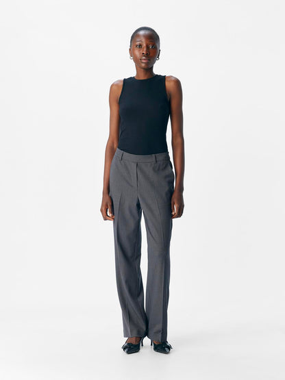 Objlisa Mw Straight Pant Noos Grå