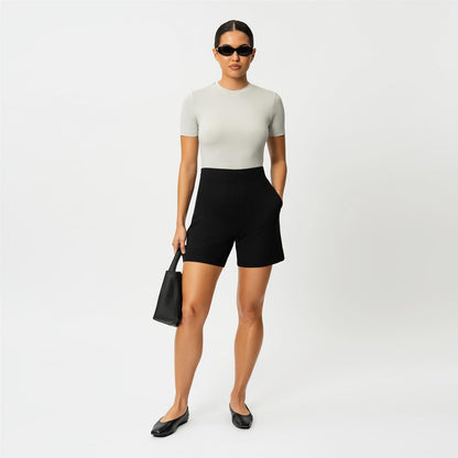 Light Ponte Shorts Svart