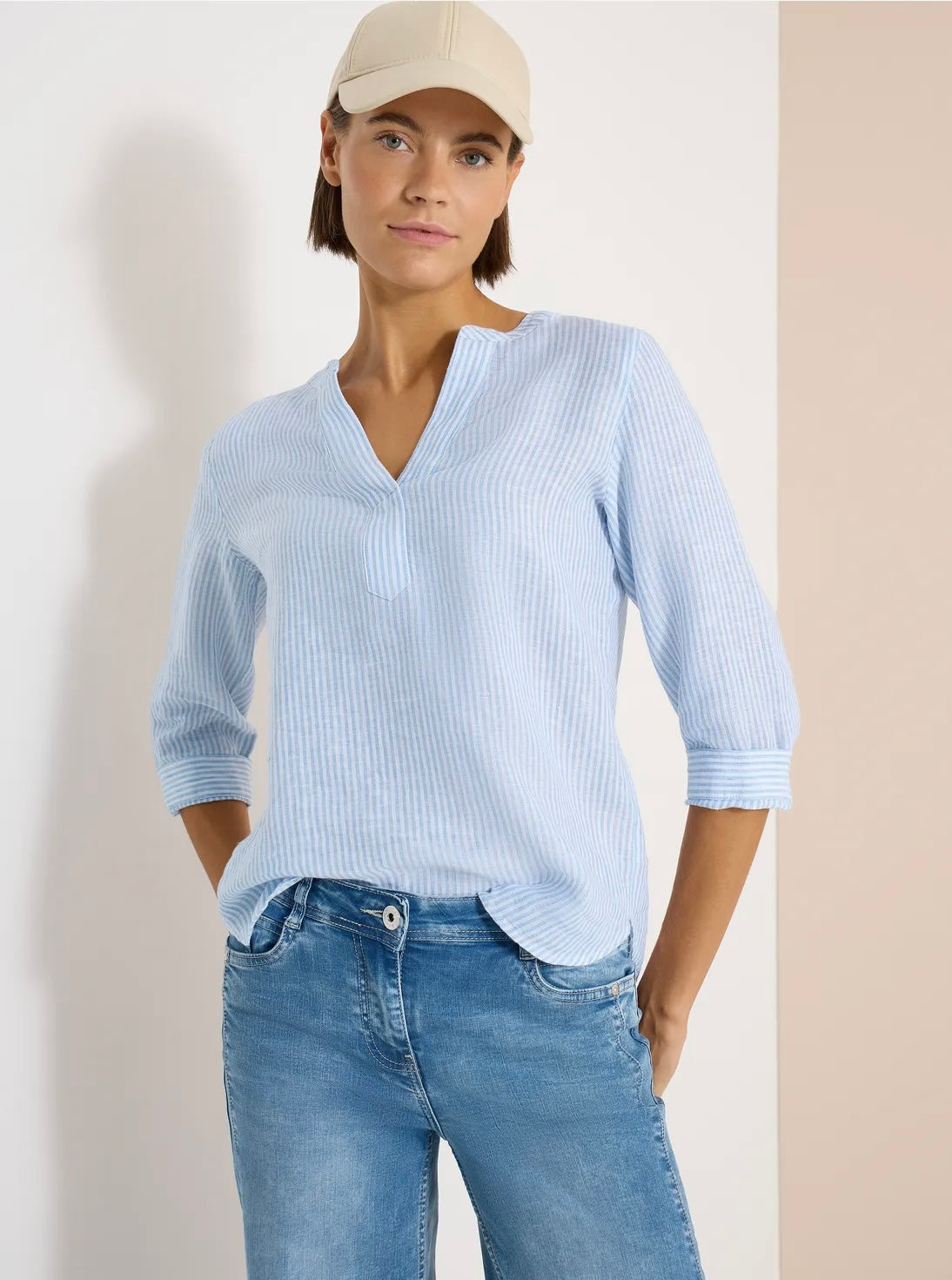 Linen YDS blouse Blå