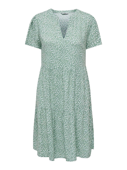 Onlzally S/s Thea Dress Noos Wvn Grønn