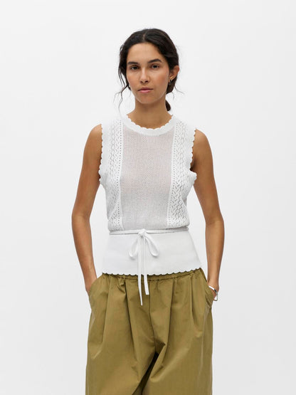 Objjeany Re S/l Knit Top 145 Hvit