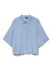 Vmlinn 2/4 Short Shirt Wvn Noos Blå