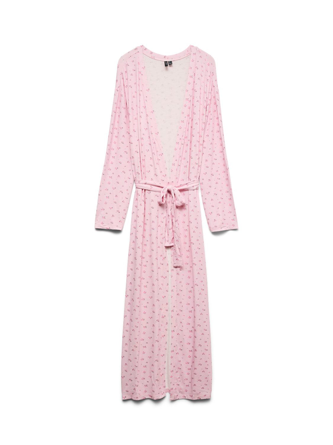 Vmesther Aop Ls Long Belt Cardigan Jrs Rosa