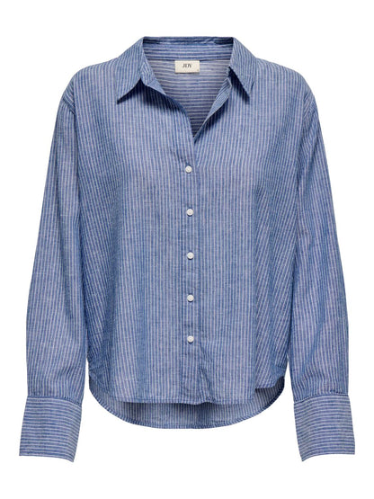 JDYMILA L/S LOOSE LINEN SHIRT WVN Blå