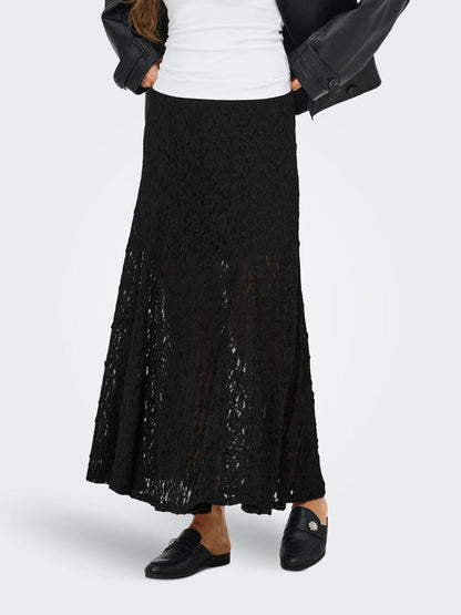 Jdygallas Long Lace Skirt Jrs Sort