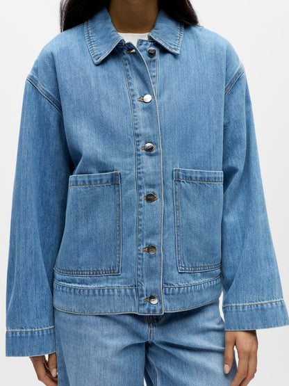 Objrosie Re L/s Overshirt Noos Blå
