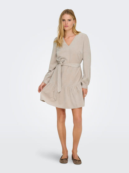 Onlmarike Life L/s Cord Belt Dress Pnt Beige