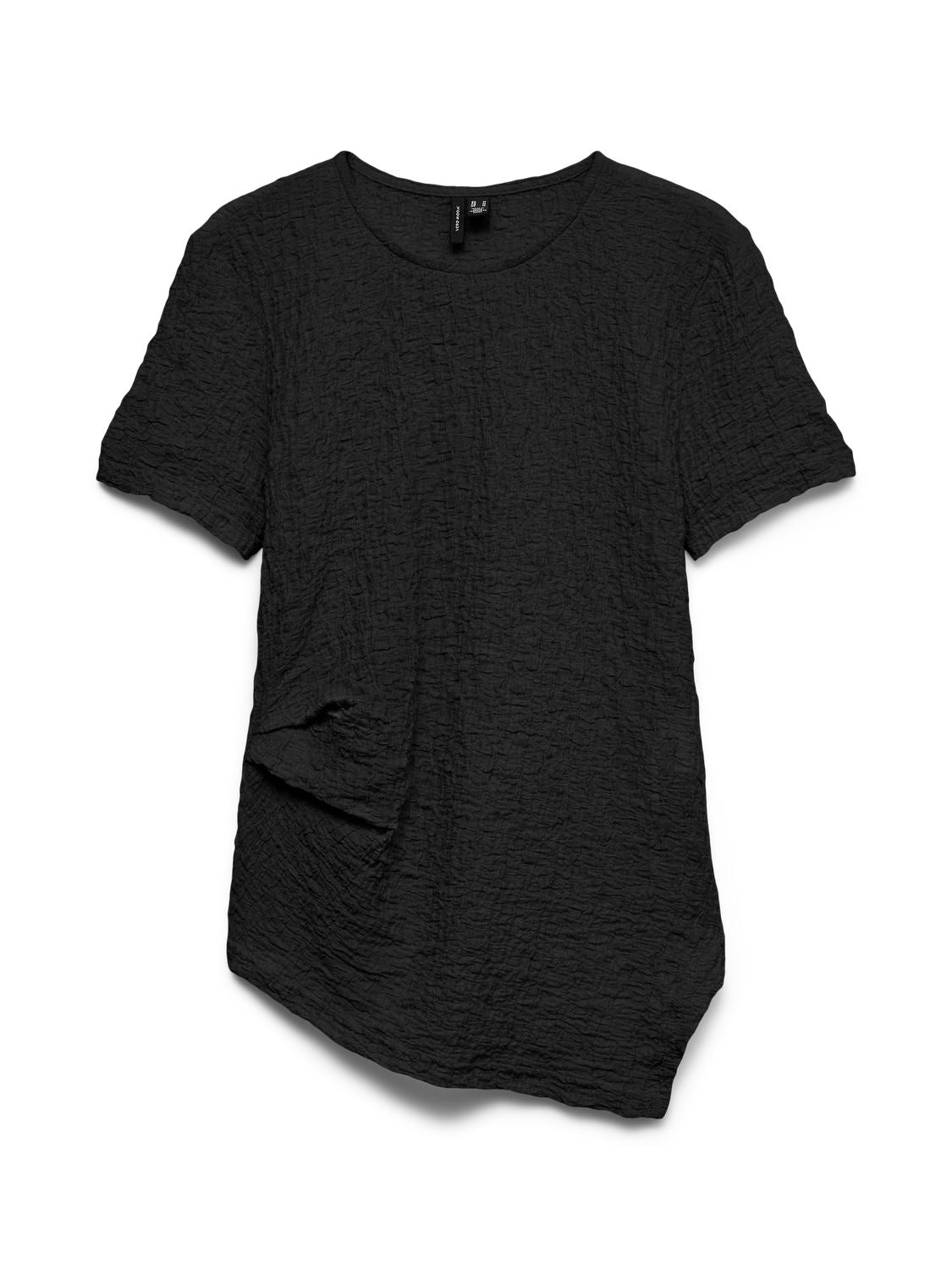 Vmalissia Ss Asymmetrical O-Neck Top Jrs Sort