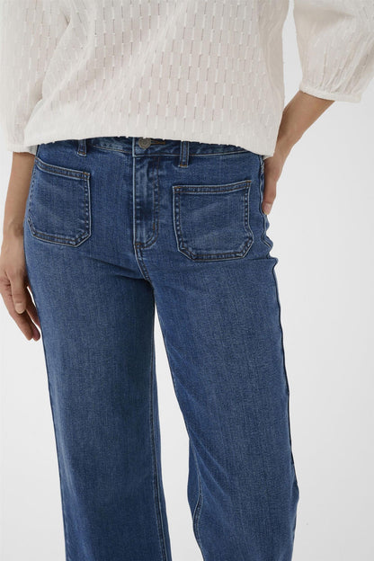 Kabrook Cropped Hw Jeans Blå