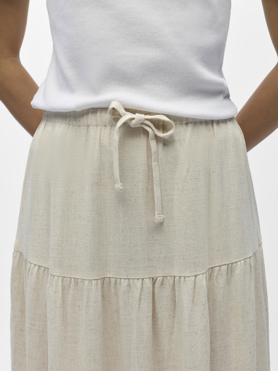 Objsanne Mw Long Layer Skirt Noos Beige