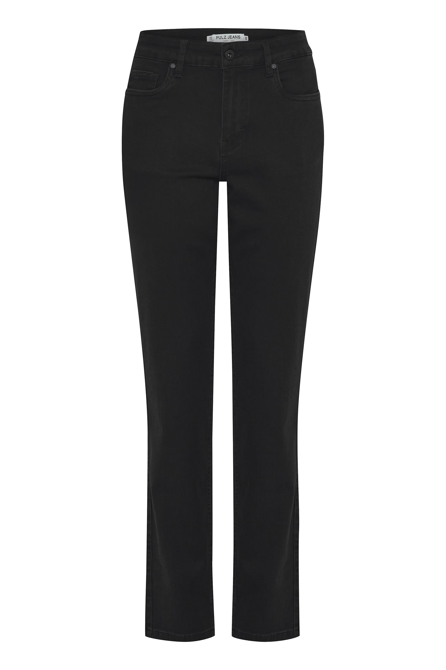 Pzemma Hw Jeans Medium Straight Leg Sort