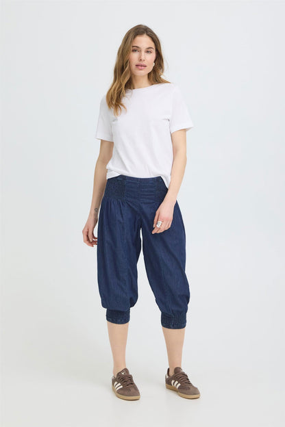 Pzjill Denim Capri Blå