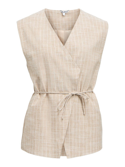 Objpaula Yui Lo Waistcoat 144 Beige