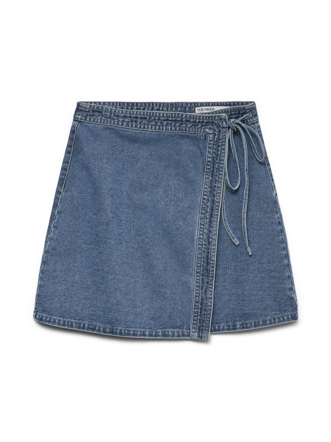 Vmliza Mr Short Denim Wrap Skirt Ga Noos Blå