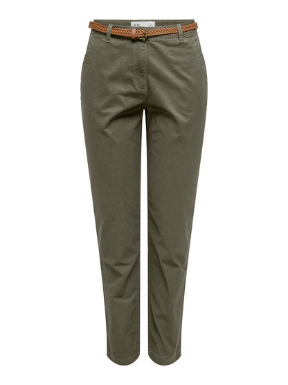 Jdychicago Mw Belt Chino Pants Wvn Noos Grønn