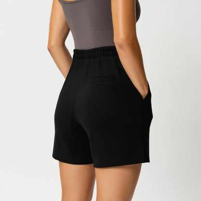 Light Ponte Shorts Svart