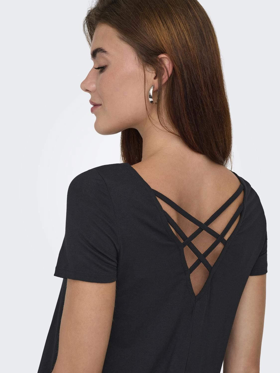 Onlbera Back Lace Up S/s Dress Jrs Noos Sort