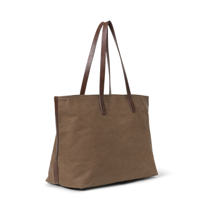 Day Waxed Cotton Work Bag Brun