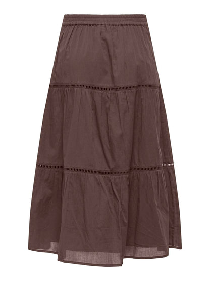 Onlisabella Long Skirt Wvn Brun