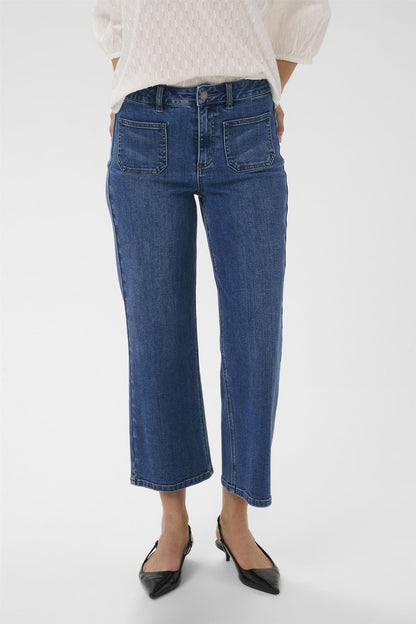 Kabrook Cropped Hw Jeans Blå
