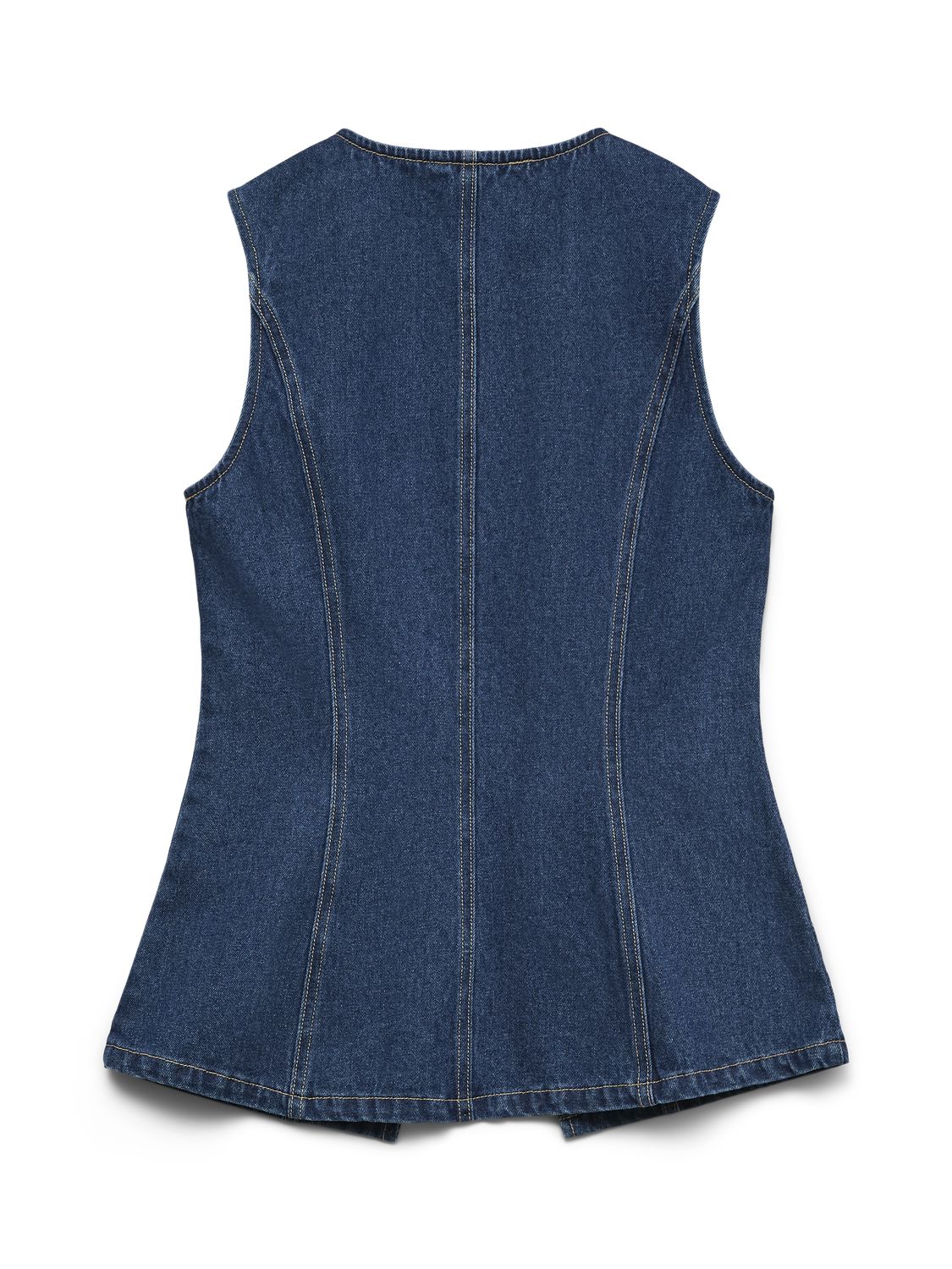Vmmary Sl O-Neck Denim Waistcoat Yo3110 Blå