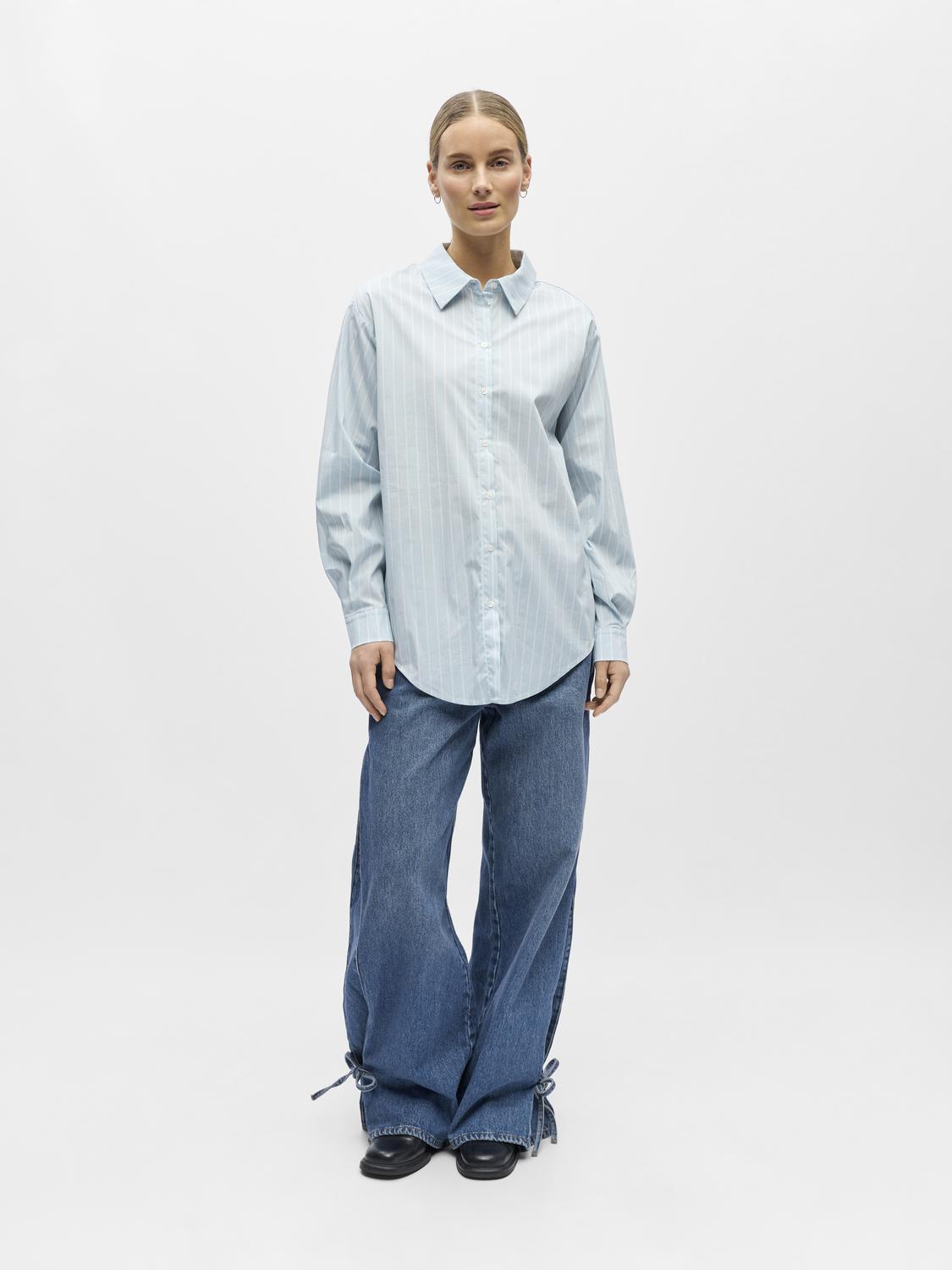 Objtutta Lo L/s Shirt Noos Blå