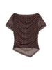 Vmlouisa Ss Detail Mesh Top Jrs Exp Sb2 Brun