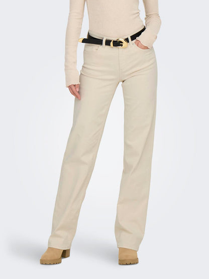Onlblush Mid Straight Dnm Dot Noos Beige