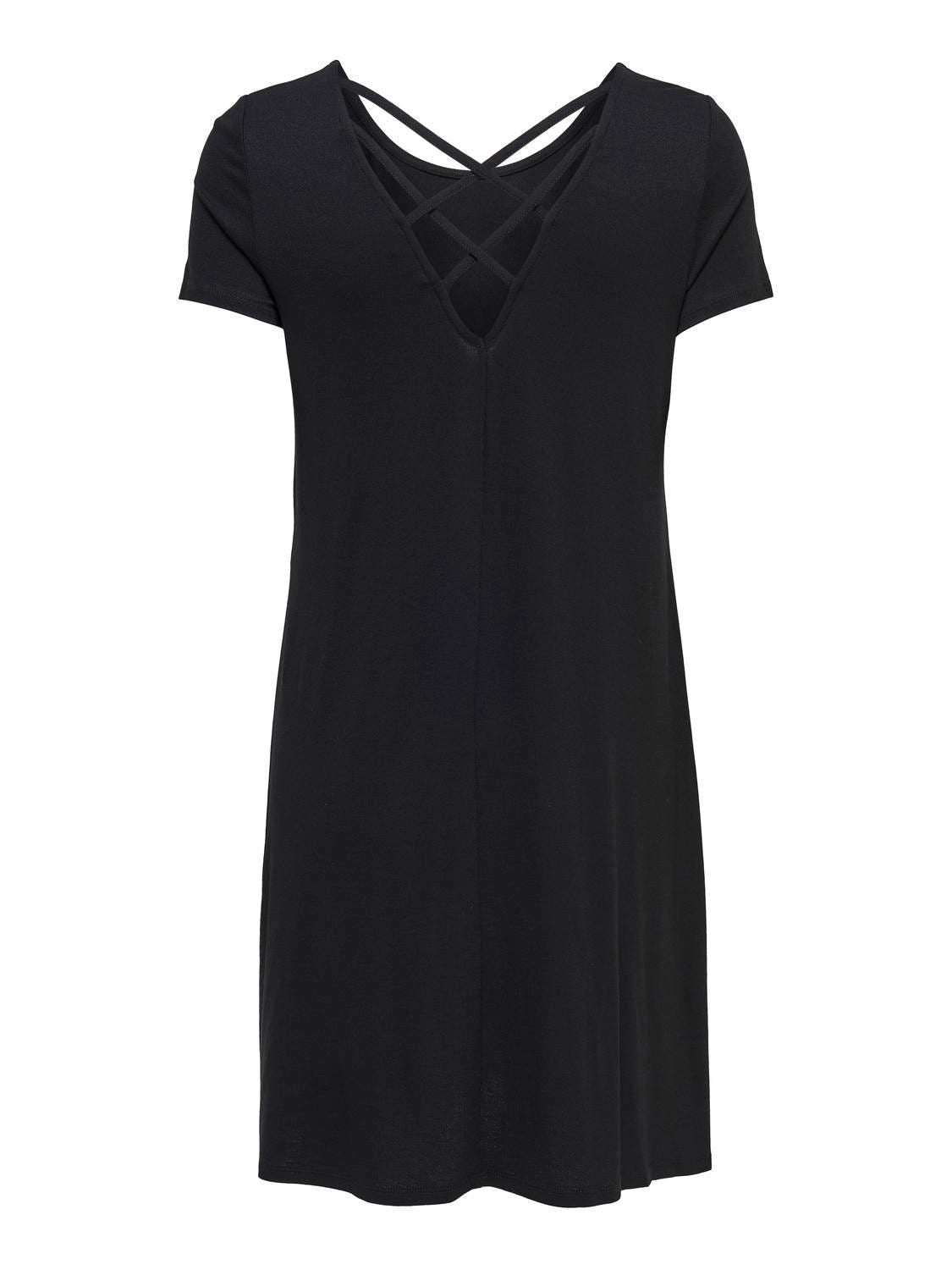 Onlbera Back Lace Up S/s Dress Jrs Noos Sort