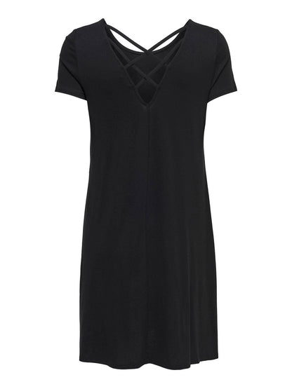Onlbera Back Lace Up S/s Dress Jrs Noos Sort
