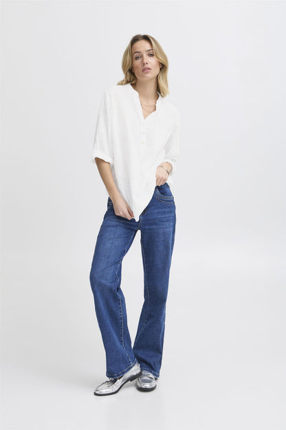 Sbalexa Solid Blouse 2 Hvit
